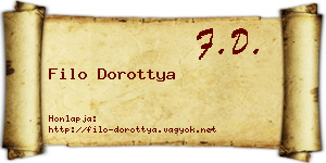 Filo Dorottya névjegykártya