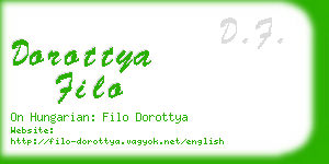 dorottya filo business card